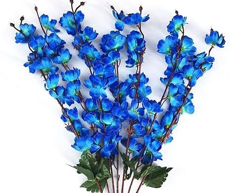 Artificial%20Flowers%20For%20Home%20Decor%20Office%20Decor%20Decoration%20Blossom%20Bunch%20All%20pictures%20are%20Original%20Blue%20-%20Image%202