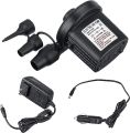 Electric Air Pump Portable Two Way Electric Air Pump with 3 Nozzles Quick-Fill Inflator/Deflator Pumps for Outdoor Camping Inflatable Cushions Air Mattress Bed Boat Swimming Ring. 