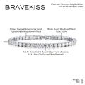 【Hengli jewelry story】BRAVEKISS 5 Color Fashioh Luxury Crystal Tennis Bracelet Zircon Beads Bracelet Bangle Chains Strand Bracelets for Women BUB0097. 