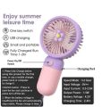 Pack of 02 - Mini Portable fans rechargeable battery | USB Cooling Fan Super Strong hanging fan | Portable Personal Fan Super Quiet Fan Cooling Fan Summer | Fan for Outdoor with Face mask. 