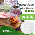 12 pcs Reusable Food Wrap Cover,Elastic Food Bowl Storage Covers - Plastic Cover,Plastic Wrap, Clingwrap, Fresh Keeping Bags- BPA Free. 