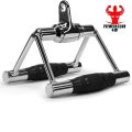 Premium Revolving Low Pulley Handle Pulley Cable Machine Handle Biceps Triceps Back Muscle Workout Hand Grip Lat Pull Down Bar-FITNESSCUUB419. 