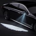 2 PCS Wings Light for Bike and Car Rearview Mirror Welcome Lights, Wings Light for Car, Bike Lights in Red, Blue and White color, Angel Wing Courtesy Puddle Light, Side Mirror Projector Lights Car Accessories for All Brands & Models. 