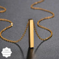 Black and Silver vertical bar Necklace Locket Chain for boys girls neck chain for men with locket Men`s Jewllery Pendant for men Stylish design. 