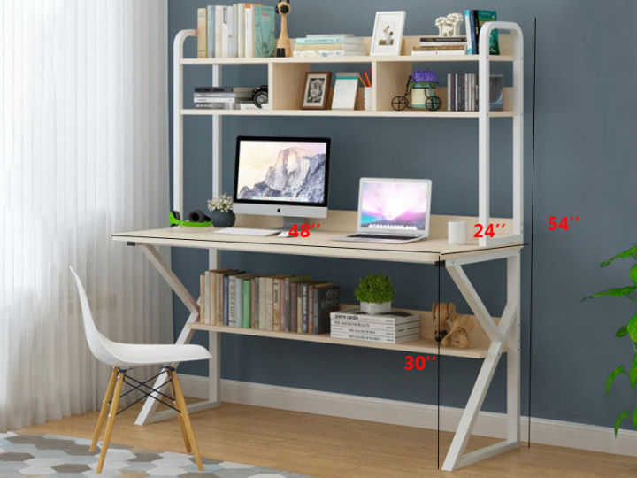 Computer%20Tables,%20Metal%20Frame%20Wood%20Home%20Office%20Table%20with%204%20Tier%20DIY%20Storage%20Shelves%20-%20Laptop%20PC%20Desktop%20Table%20Study%20Workstations%20-%20Image%203