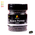 Premium Whole Black Pepper Corn 70g - Gluten Free, Filtered & Graded Cooking Spice. 