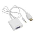 Hdmi To Vga Converter With Sound- White. 