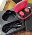 TWS Marvel Earbuds in red color compatible with all mobile phone. 