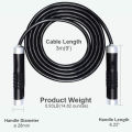 Yoomee Weighted Jump Rope - Heavy Jump Ropes with Adjustable Extra Thick Cable, Aluminum Silicone Grips Handles, High-Speed Ball Bearings, Premium Skipping Rope for Workouts Crossfit Home Fitness MMA & Gym. 