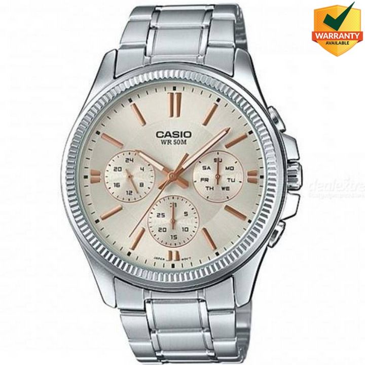 Original Casio - MTP-1375D-7A2VDF - Stainless Steel Wrist Watch for Men