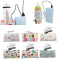 1Pcs Portable USB Baby Bottle Warmer Travel Milk Warmer Infant Feeding Bottle Heated Cover Insulation Thermostat Food Heater. 