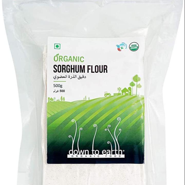 Organic Whole Grain Sorghum Flour; High-Fiber | Rich-In-Nutritional Values; Sprouted Jowar Flour By Down To Earth Foods | Jowar Ka Atta 500 G
