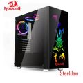 Redragon Steeljaw GC-608 Pro Tempered Glass Gaming PC Case with RGB backlighting SYNC Support up to ATX Motherboards USB 3.0. 