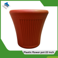 22 Inch Plastic Flower Pot | Premium Quality HDPE Plastic | Plastic Gamla for Indoor & Outdoor Gardening | for Balcony, Office, Terrace, Lawn, Garden & Home Decor | Available In Brown Color | Without Plant |. 