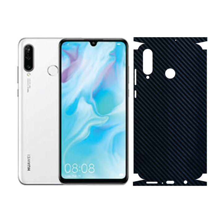 Huawei P30 Lite Back Paper 360 Carbon Black Sheet Anti-stain Full Covering Wrap Cover