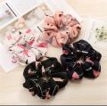 Scrunchies for Girls - High Quality Silk Hair Ties Pack of 5, Multicolor Printed. 