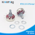 2PCS WTH118 47K 2W 1A Potentiometer New Authentic Variable Resistor VR Resistance 47K Ohm. 