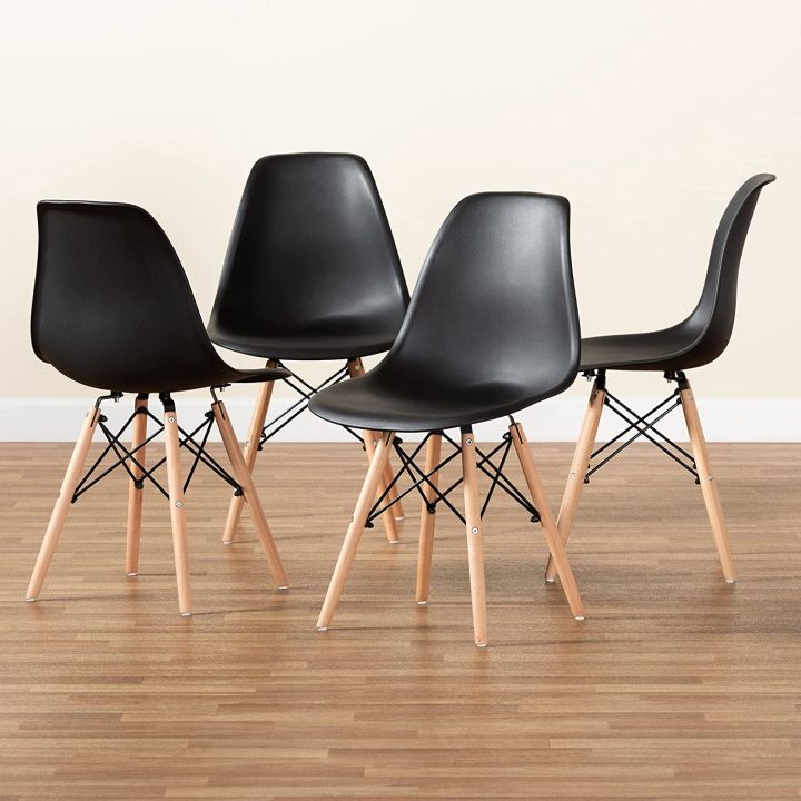 Stylish Modern Dining Chair – Plastic Shell Chair for Kitchen, Bedroom ...