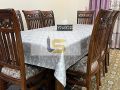 Dining Table Sheet for 10 Seater Rectangle (60 x 126) Inches Fancy Premium Quality | Dining Table Cover Online Pakistan | Dining Table Cover Sheet | Dining Table Cover Sheet Plastic | Dining Table Cover Sheet Fancy | 10 Seater Dining Table Cover | 10 Chai. 