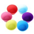 6PCS Silicone Cake Cupcake Cup Cake Tool Bakeware Baking Silicone Mold Cupcake - Multicolor And Random Design will be Delivered. 
