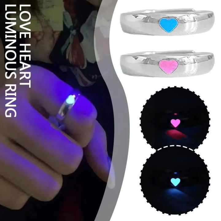 Fluorescent Ring Glow In Dark Adjustable Luminous Ring For Women Men Fashion