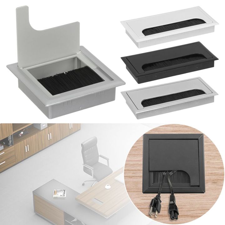 Plastic Outlet Port Grommet Hole Cover Wire Cable Holder Wire Hole Cover Wire Box Desk Cable Box