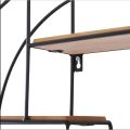 HOMCOM Round Wall-Mounted Shelves Wall Hanging Room Decoration Frame Partition Iron Display Storage Wall Decoration. 