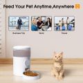 WOPET Automatic Cat Feeder,4L WiFi Pet Food Dispenser for Cats and Dogs with Stainless Steel Food Bowl, APP Control and Portion Control, Up to 15 Meals per Day,Low Food Alarm and Voice Recorder. 