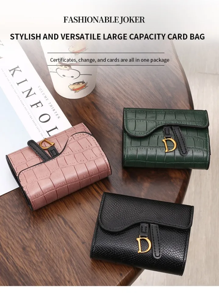 HOT】 Women Luxury Card Holder Short Wallet Mini PU Letter Wallet