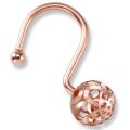 Rose Gold Shower Curtain Hooks Rings,Set of 12 ,Metal for Bathroom. 