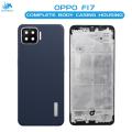 Oppo F17 Housing Middle Frame With Side Button and Camera Lens Complete Body Casing Replacement For F17 - Blue. 