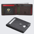 Best Leather Mens Slim Carbon fibre Wallet for Men Minimalist Genuine Leather Carbon Fibre | RFID Blocking Bifold Credit Card Holder | Futuristic Wallets for Men |. 