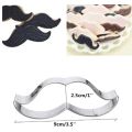 Stainless Steel Mustache Fondant and Cookie Cutter 2Pcs Set Perfect for Precision Cutting and Shaping. 