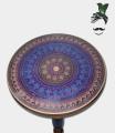 Round Coffee Table Lacquer Work 18 Inches. 