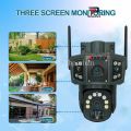 WiFi Solar Dual Lens 8MP 4K Security Camera 10X Zoom Outdoor Wireless CCTV Smart Motion Detection Auto Tracking Night Vision Waterproof 8000mAh Battery Backup IP Cam for Home Garage Shop Office. 