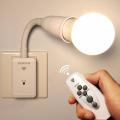 E27 LED Remote Control Plug Holder Base for Night Bedside Lamp (without Light Source) Voltage:220V. 