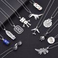 Versatile titanium steel chain trendy brand necklace men's hip hop personality street alloy pendant men's and women's sweater chain accessories wholesale. 