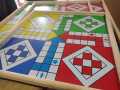 Pack of 1 Ludo Board Games with Free Gotee Set Classics Wooden Toys for Kids Indoor Game for Kids Boys Girls and Adults, Travel Board Game Set with Dice for Fun, Strategy, Brain Teaser Game. 