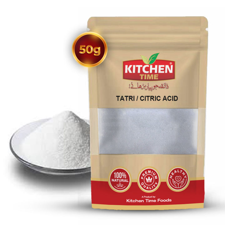 Tatri - Citric Acid - Tatri Powder - Citric Acid Powder - 50g Pack By Kitchen Time Foods