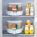 Rotating Large Capacityre Frigerator Cold Kettle With Lid And Faucet Split Fruit Teapot Lemonade Bucket Three-grid Rotating Ice Water Jug Household Juice Cold Drink Pot for Ice Tea Wine Coffee. 