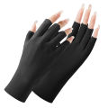 Summer Ice Silk Half Fingers Gloves Women Breathable Thin Fingerless Gloves Fengshi. 
