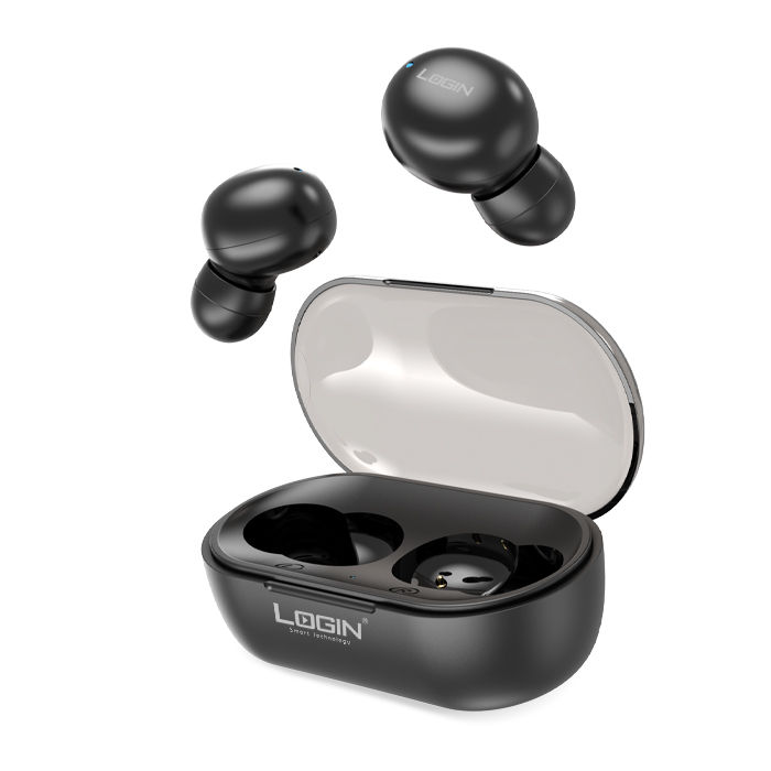 Login L‑201 Bluetooth 5.2 Gaming Earbuds – ENC Mic, Low Latency, TWS for PUBG & Music, IPX4 Sweatproof
