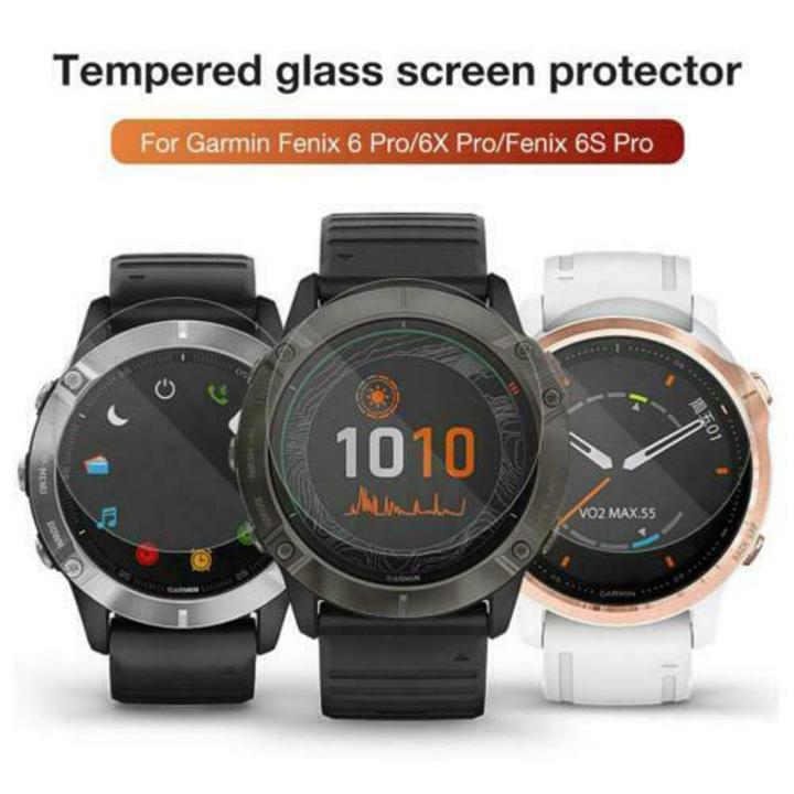 For Garmin Fenix 6 6s 6x Solar Pro Tempered Glass Screen Protector