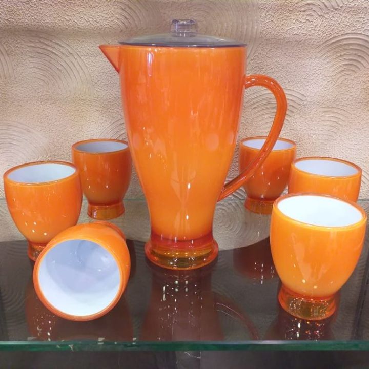 Acrylic%20Milky%20Water%20Set-%20Tableware%20Sets%20Includes%206%20Glass%20And%201%20Acrylic%20Water%20Jug%207%20Pcs%20Set/%20JUG%20SET%20/%20Acrylic%20Glass%20-%20Image%203