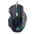 Raiku G705  Vibrant 7-Color Gaming Mouse with Precision Control esports game 7D cool glowing braided wire weighted block wired mouse. 