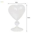 Heart Shaped Cocktail Glass Clear Drinking Cup, Glassware heart Love Shaped Clear Glass, Juice Glass for Wedding Gift Home Party. 