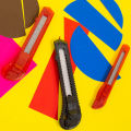 1,2,4Pcs Cutter Utility Knife Sharp Blade Manual Cutter Paper Cutter Cotton Cutter Stationery & Craft Cutter A100. 