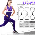 Figure 8 Power Resistance Band  Yoga Stretching Bands  Yoga Gym Fitness Pulling Rope for Women  Exercise Gym Fitness Bands  Resistance Loop for Back Shoulder. 