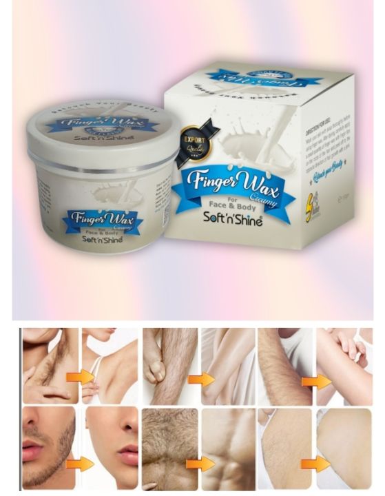 Organic Facial  Creamy Finger Wax for Face & Body . E 150 GMS. Remove hairs from the Roots .