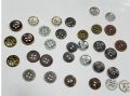 "Premium Metal Buttons for Shirts, Blouses, and DIY Crafts - 2/4 Hole Round, Decorative, Fancy Gents & Ladies Buttons for Clothing, Jackets, Suits, and More | Wholesale Metal Sewing Buttons for Men & Women’s Apparel, Vintage & Antique Gents Fancy Button. 